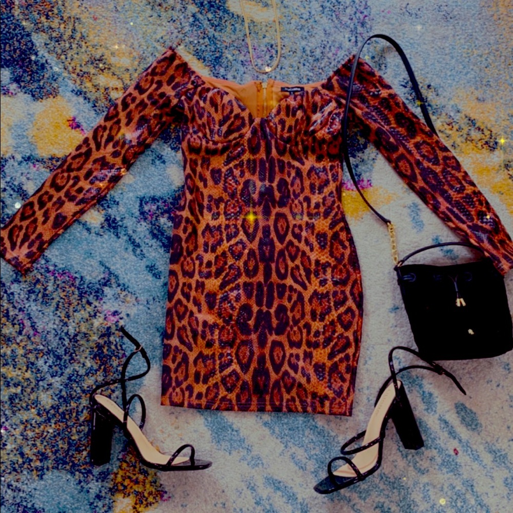 Leopard Print Mini Dress